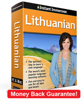 Instant Immersion's Lithuanian course is the best way to learn Lithuanian