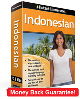Instant Immersion's Indonesian course is the best way to learn Indonesian