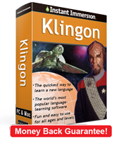 Instant Immersion's Klingon course is the best way to learn Klingon